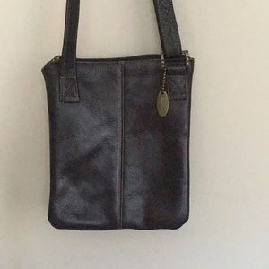 Cross body leather bag